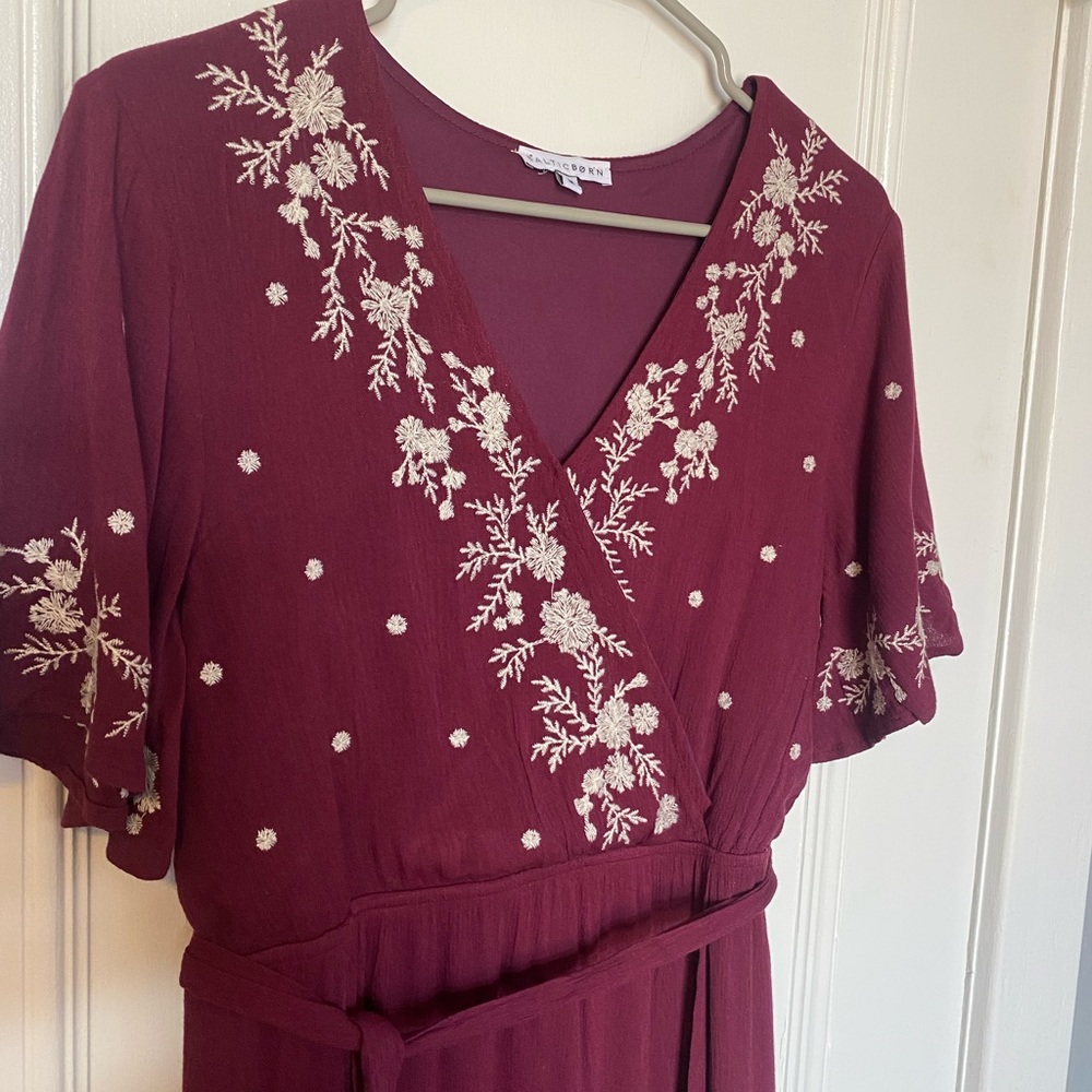 Baltic born, NWT, mulberry, embroidered dress, size medium